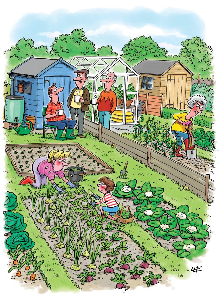 Humorous Garden Card | Unhappy At Allotments