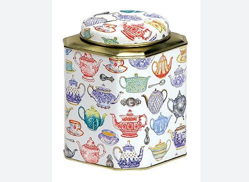 Teacups & Teapots Dome Caddy