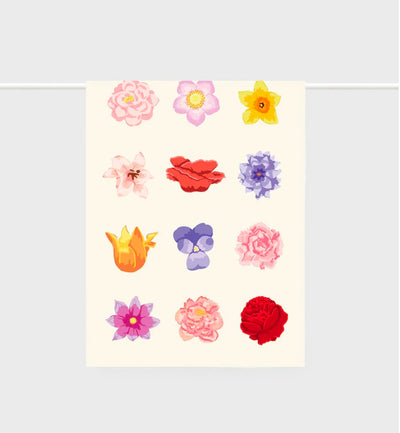 Floral Tea Towel | Father Rabbit