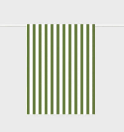 Olive Stripe Tea Towel