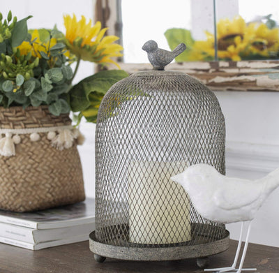 Sparrow Mesh Candle Holder Cage | Set Of 2