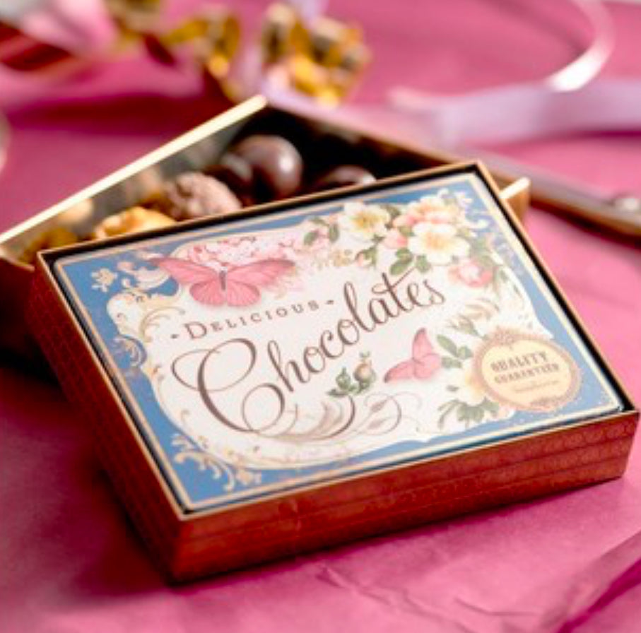 Delicious Chocolates Vintage Tin | Large