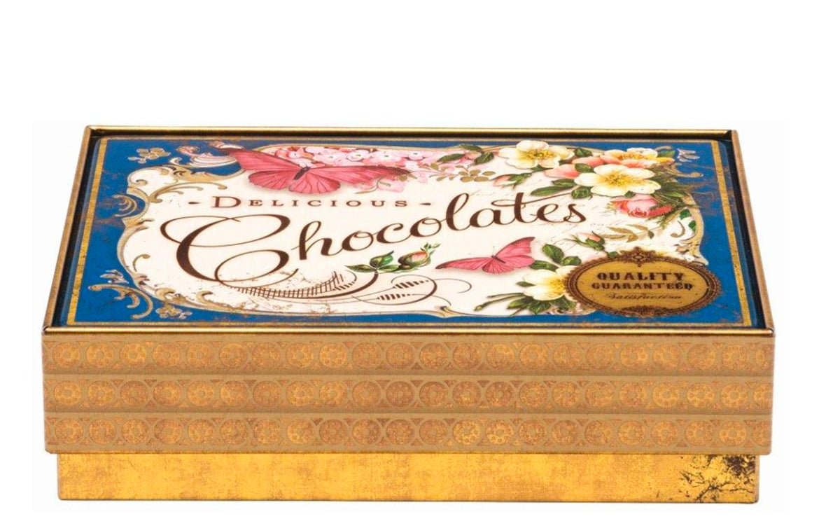 Delicious Chocolates Vintage Tin | Large