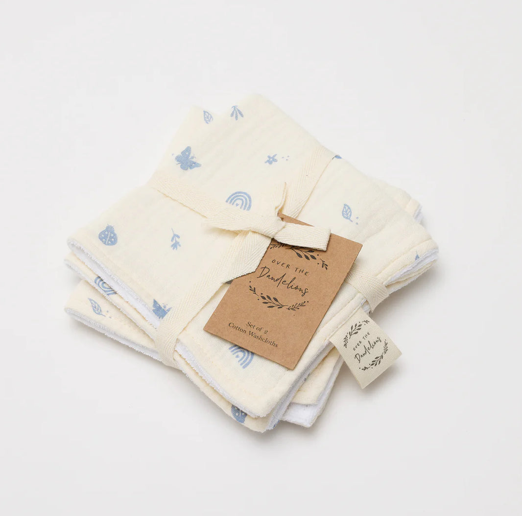 Baby Wash Cloths | Set Of 2 | Enchanted Garden