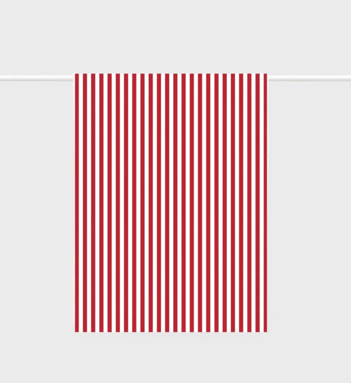 Nautical Red Stripe Tea Towel