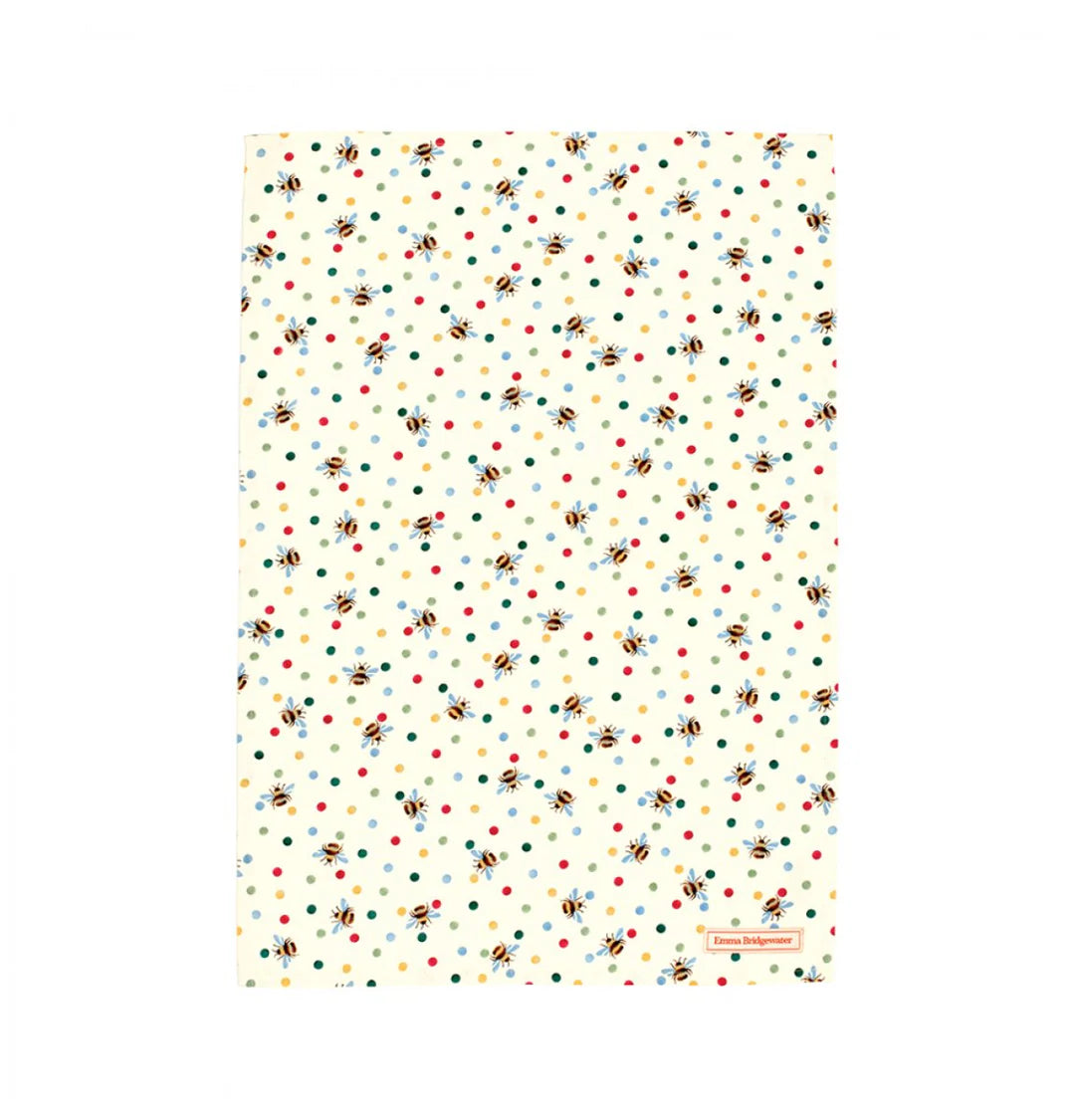 Bumblebee & Polka Dot Tea Towel | Emma Bridgewater