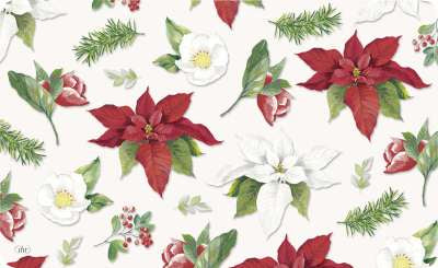 Christmas Florals Allover Napkins | 20 Pack