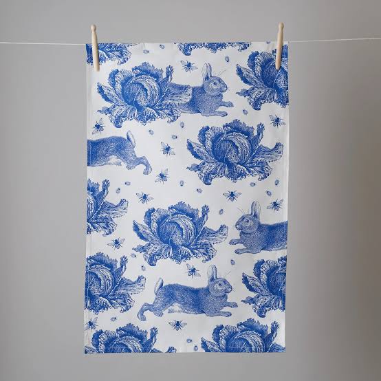 Tea Towel | Rabbit & Cabbage