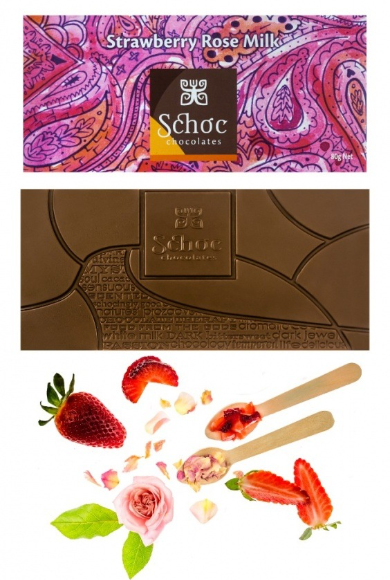 Strawberry Rose Milk Chocolate | Schoc Chocolates