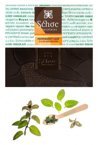 Peppermint Leaf Dark Chocolate | Schoc Chocolates