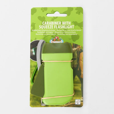 Carabiner With Squeeze Flashlight