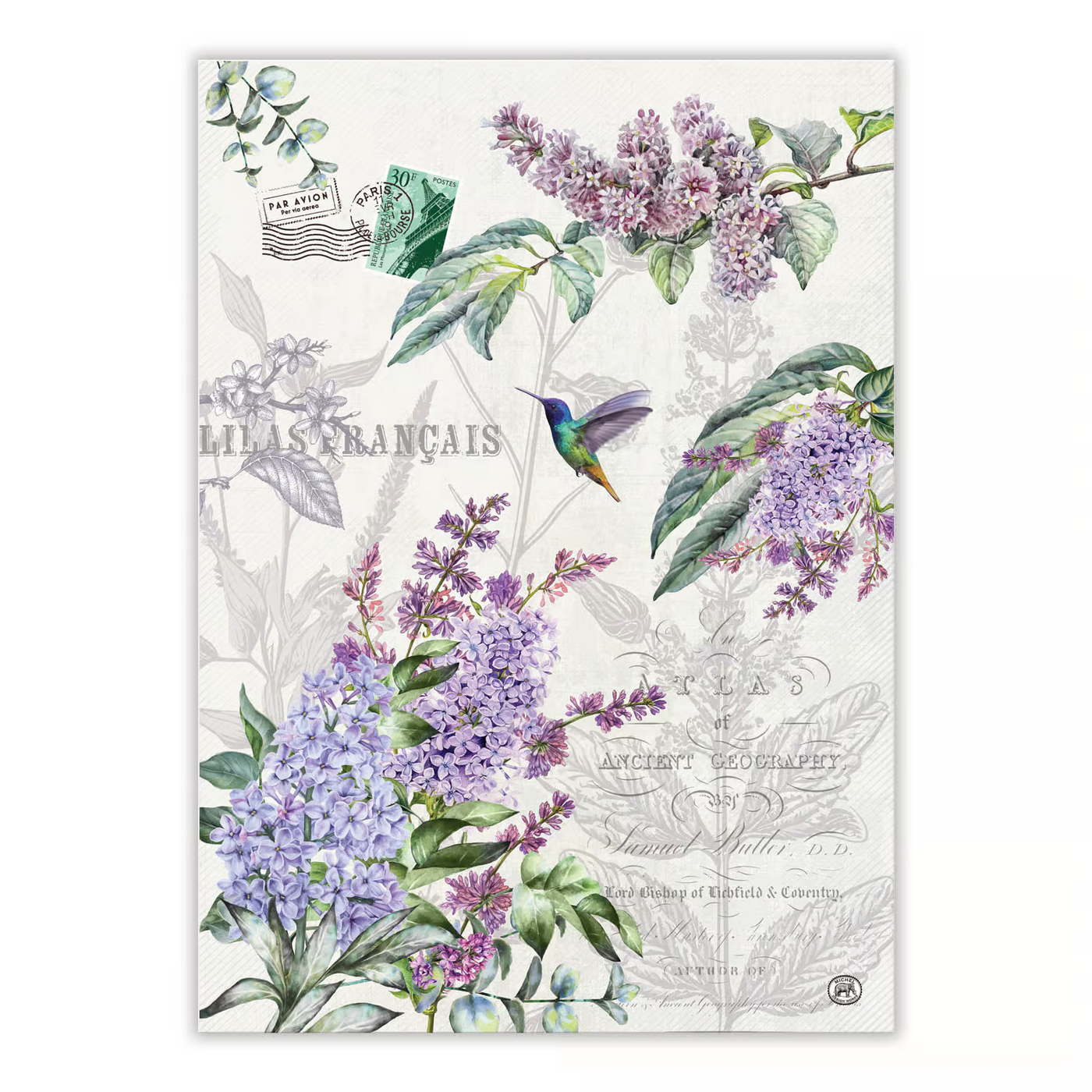 French Lilacs Tea Towel