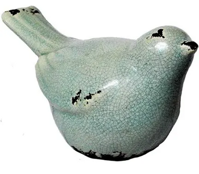 Duck Egg Ceramic Bird