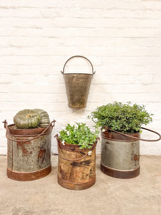 Iron Milk Buckets | Set Of 3