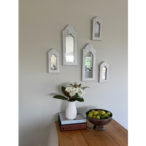 White Florence Mirror | XS