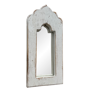 White Florence Mirror | XS