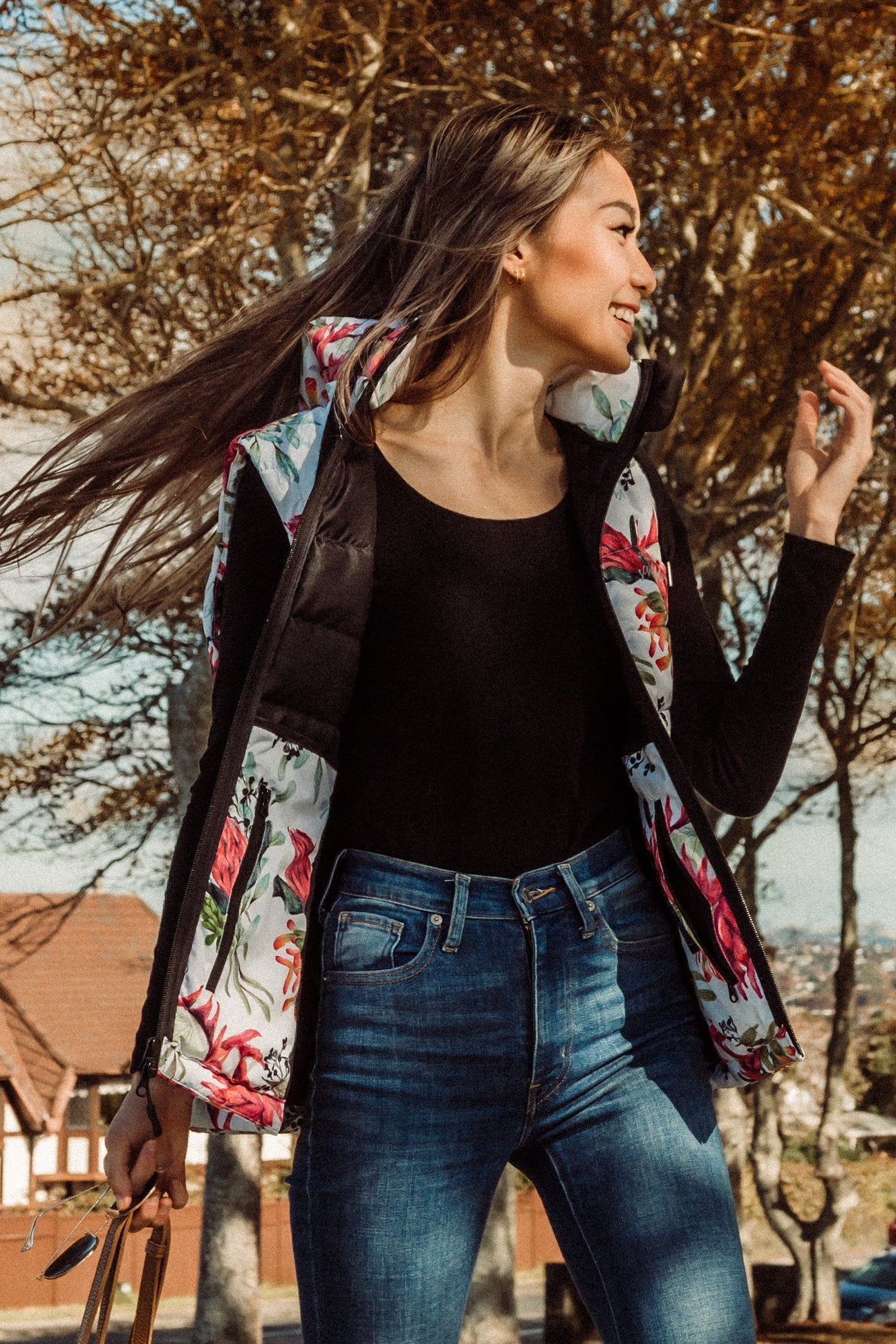 African Protea Waterproof Puffer Vest | Scribbler