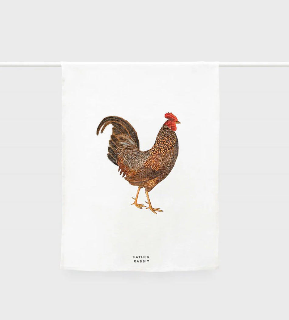 Rooster Tea Towel | Father Rabbit