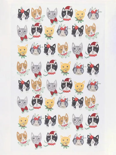 Puriri Lane | Meowy Christmas | Dish Towels | Set of 3