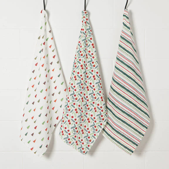 Puriri Lane | Merry & Bright | Dish Towels | Set of 3