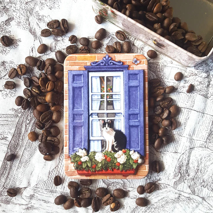 Puriri Lane | Cat in the Window | Rectangle Tin