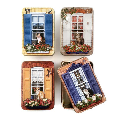 Puriri Lane | Cat in the Window | Rectangle Tin