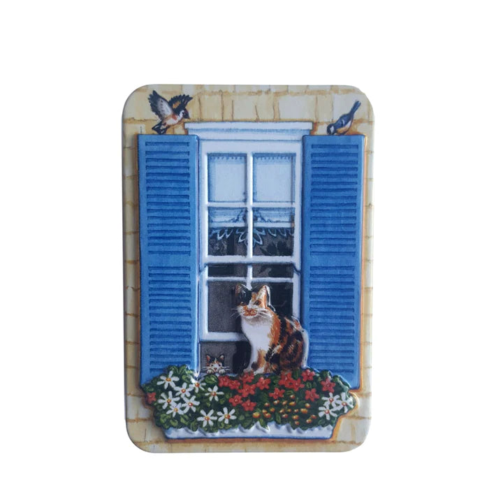 Puriri Lane | Cat in the Window | Rectangle Tin