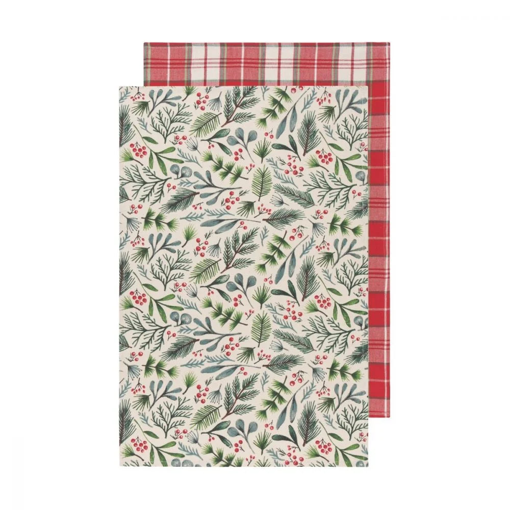 Puriri Lane | Bough & Berry Dish Towel | Set of 2 | Danica