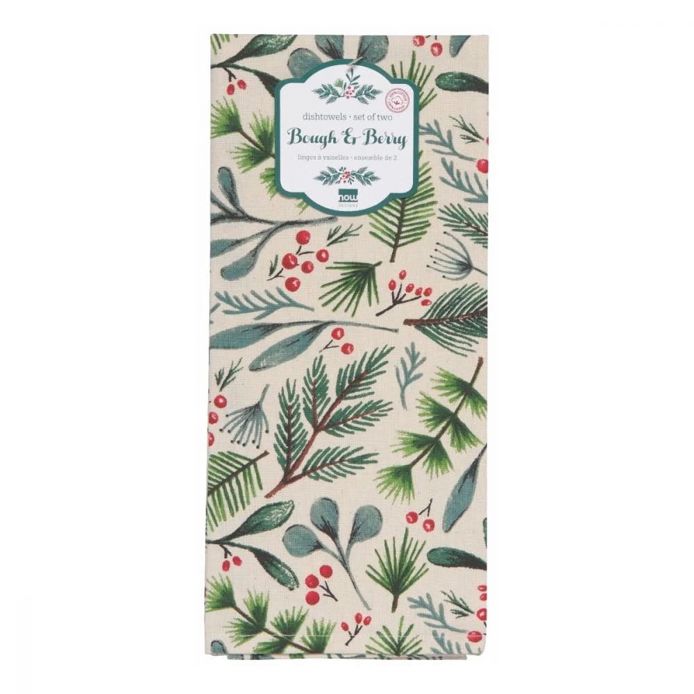 Puriri Lane | Bough & Berry Dish Towel | Set of 2 | Danica