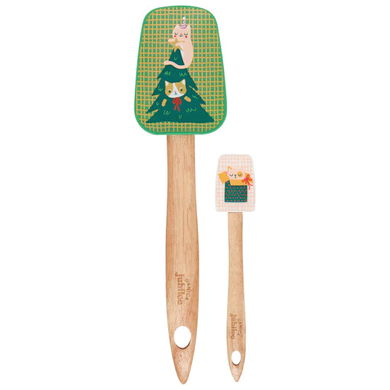 Puriri Lane | Christmas Cat | Spatula | Set of 2