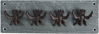 Puriri Lane | Bee Coat Hooks Wall Mounted Plaque | Esschert Design