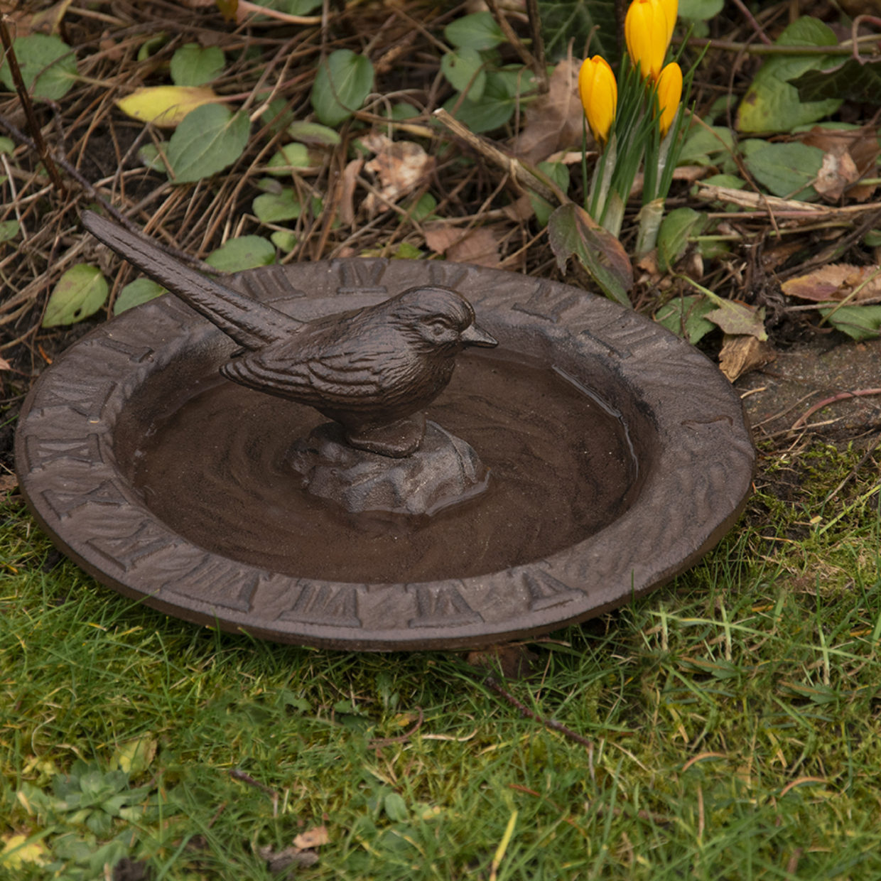 Cast Iron Sun Dial Bird Bath
