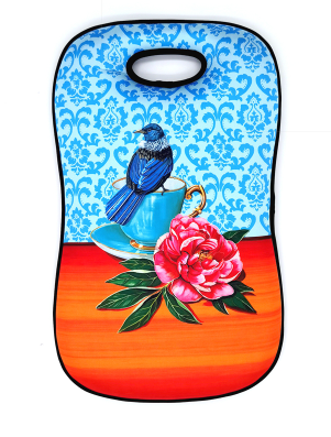 Puriri Lane @ Addenbrooke | Garden Kneeling Pad | Tui Bird with Cup and Rose