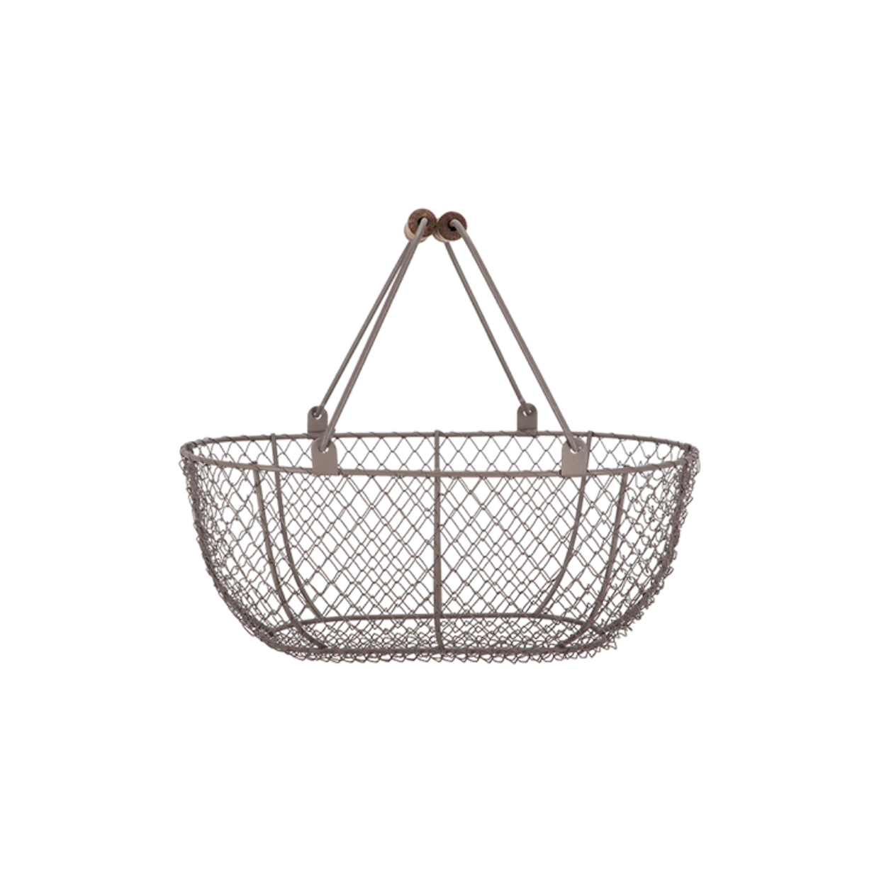 Puriri Lane | Brown Oval Wire Basket | Parnell & Co.