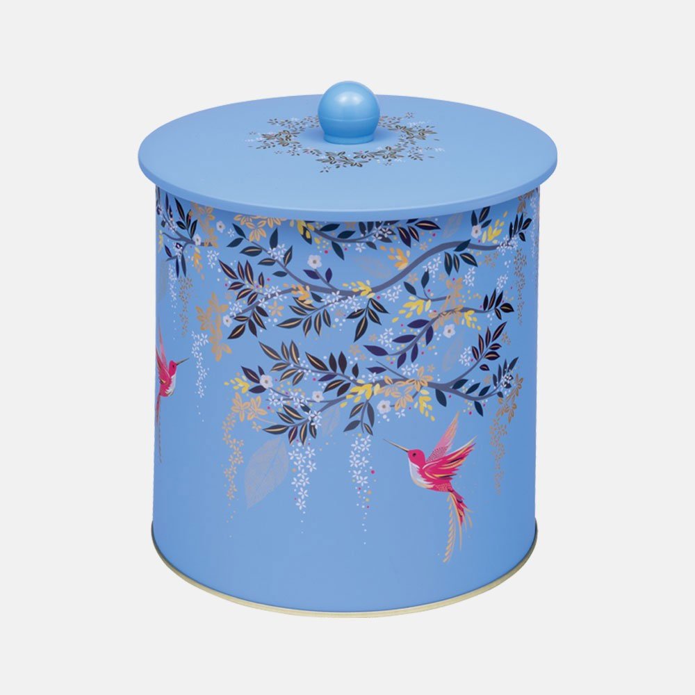 Puriri Lane | Chelsea Birds Blue Biscuit Barrel | Sara Miller
