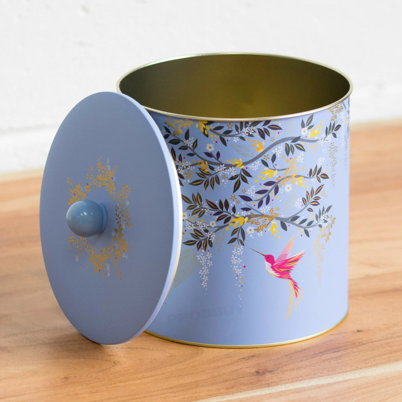 Puriri Lane | Chelsea Birds Blue Biscuit Barrel | Sara Miller