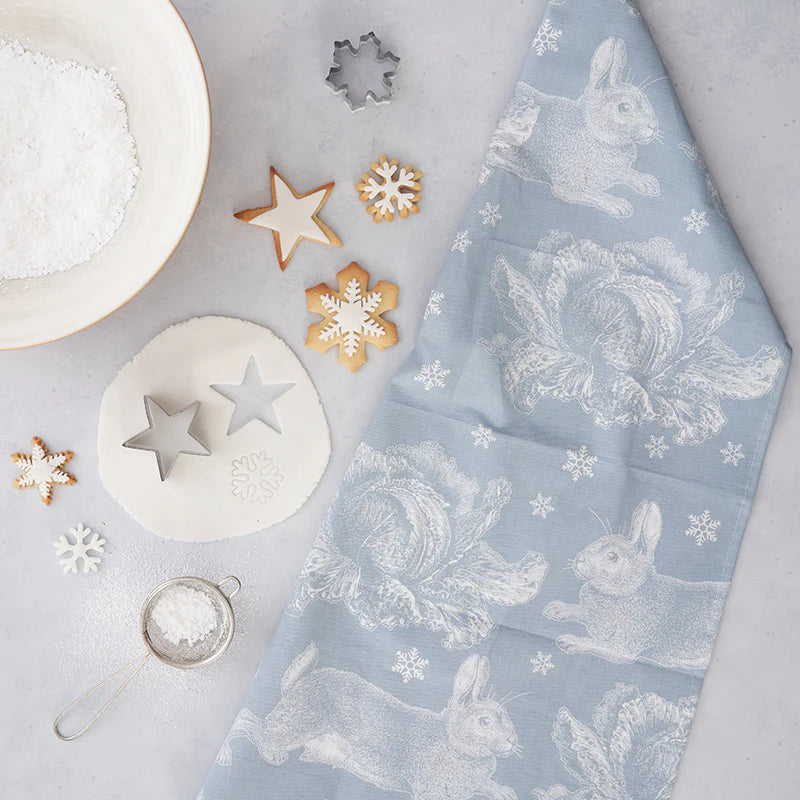 Puriri Lane | Winter Rabbit | Tea Towel | Thornback & Peel