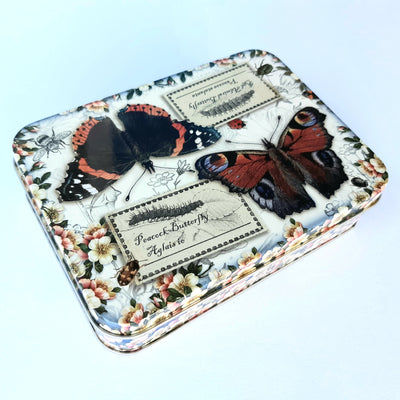 Puriri Lane | Vintage Butterflies Tin | Rectangular | Small