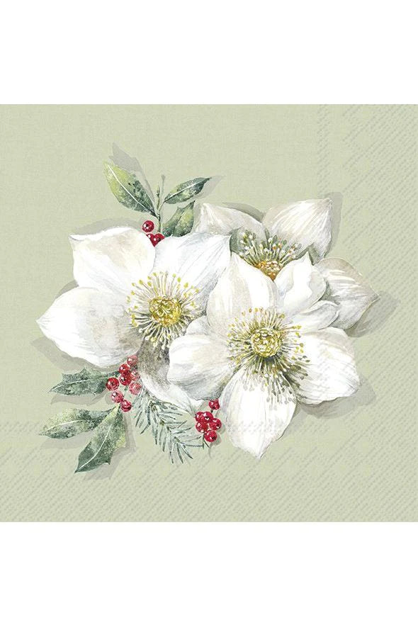 Puriri Lane | Christmas Rose Safe | Christmas Napkins | 20 Pack