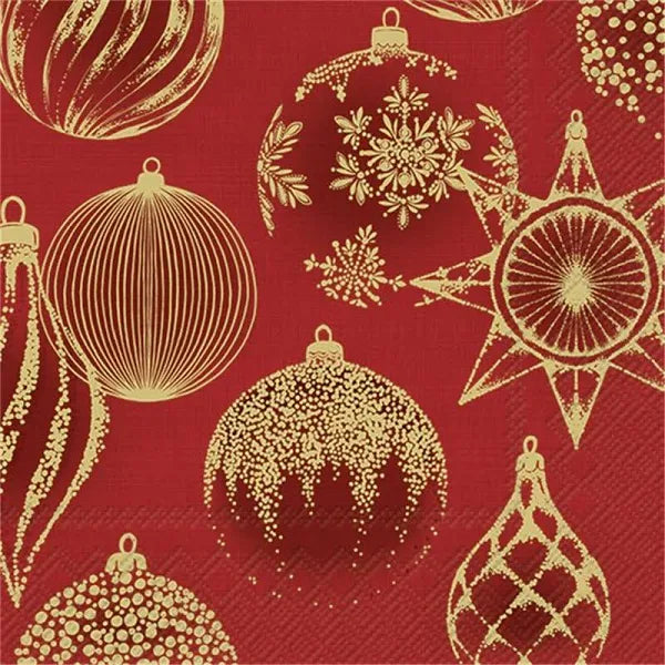 Puriri Lane | Shining Baubles | Christmas Napkins | 20 Pack