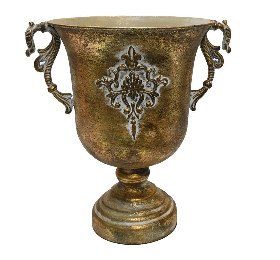 Aged Brass Tripoli Urn