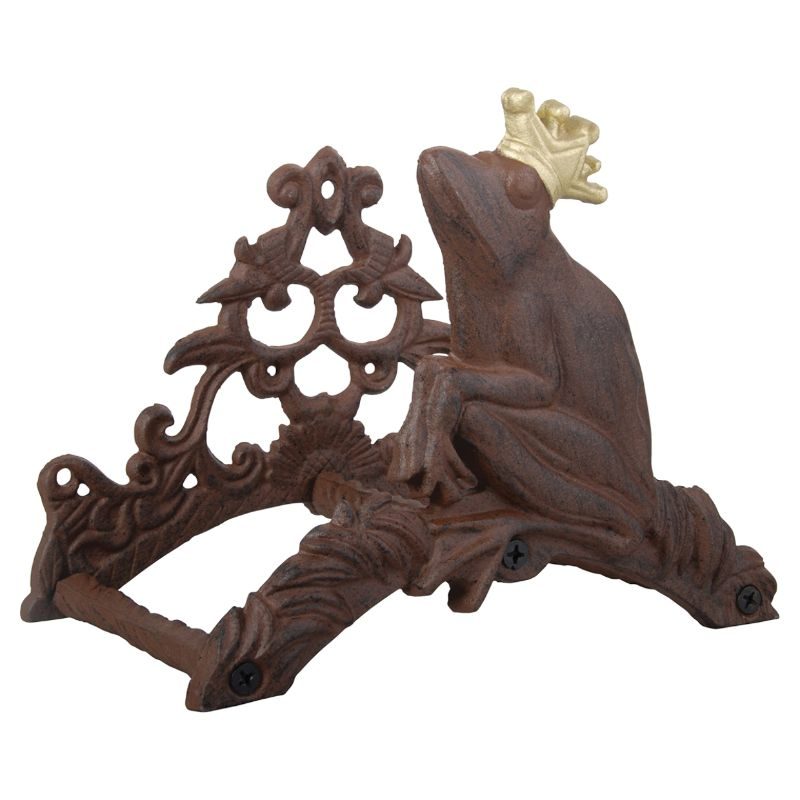 Cast Iron Antique King Frog Hose Holder