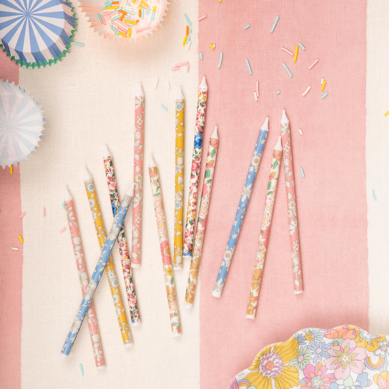 Floral Birthday Party Candles | Set Of 16