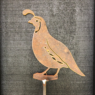 Puriri Lane | Garden Stake | Quail | Corten Steel