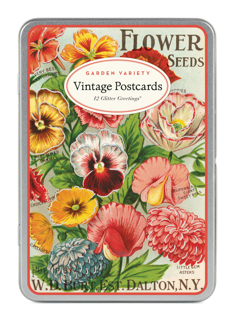 Puriri Lane | Cavallini & Co | Garden Variety | Glitter Postcards