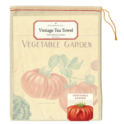 Puriri Lane | Tea Towel | Vegetable Garden | Cavallini & Co.