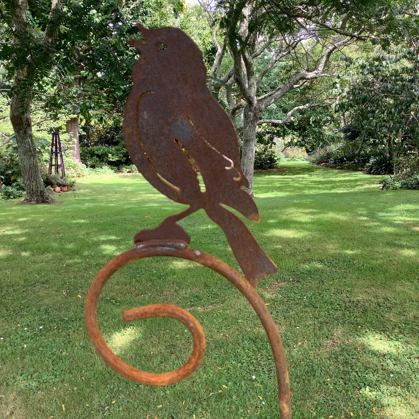 Puriri Lane | Singing Bird | Corten Steel | Lantern Holder