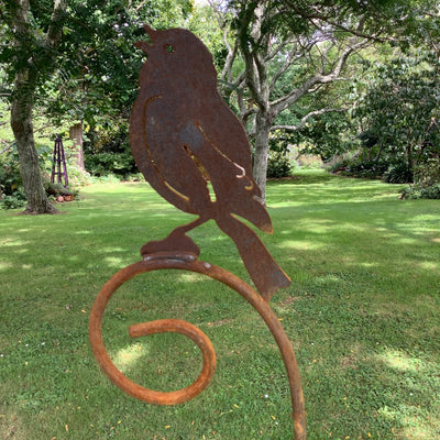 Puriri Lane | Singing Bird | Corten Steel | Lantern Holder