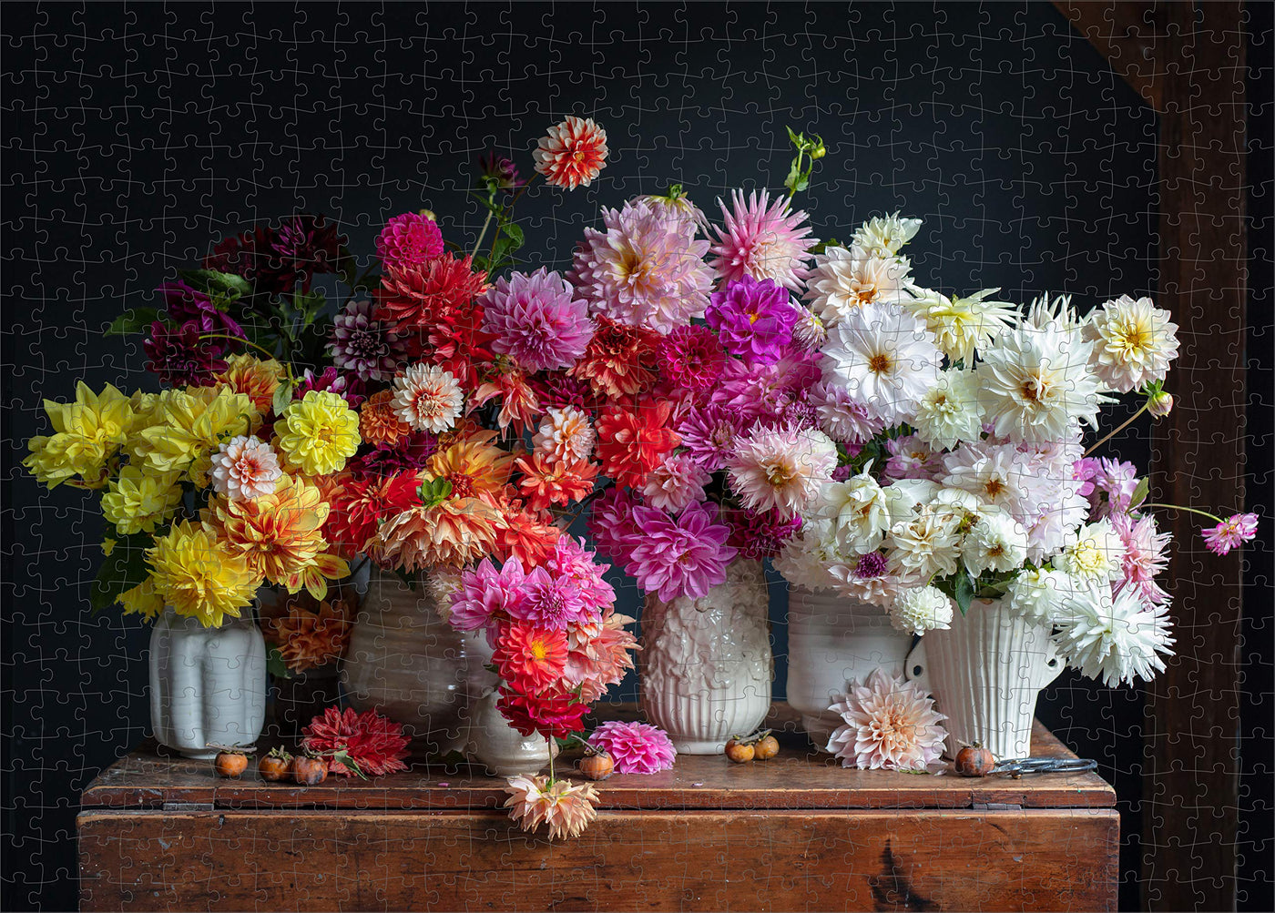 Puriri Lane | Dahlias | Frances Palmer | 750 Piece Puzzle