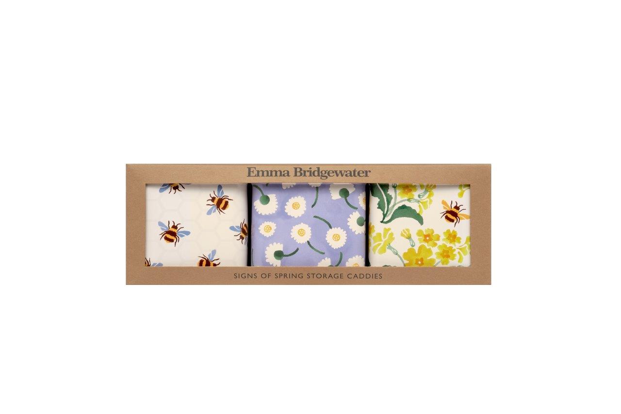 Puriri Lane | Emma Bridgewater | Set of 3 Caddies | Spring Garden